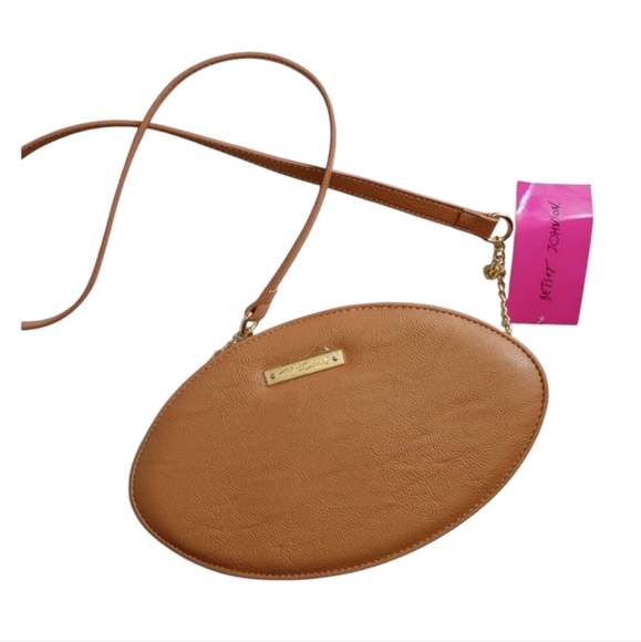 Betsey Johnson Brown XOFAN Football Kitch Crossbody Bag - Picture 2 of 9